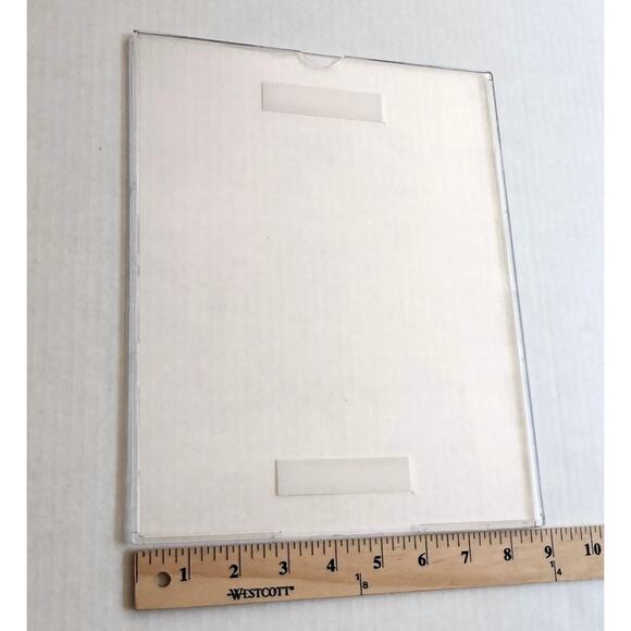 Wall Mount ACRYLIC SIGN HOLDER + Adhesive 8-7/8x11-1/4" Clear Frame Paper Holder - Picture 2 of 6